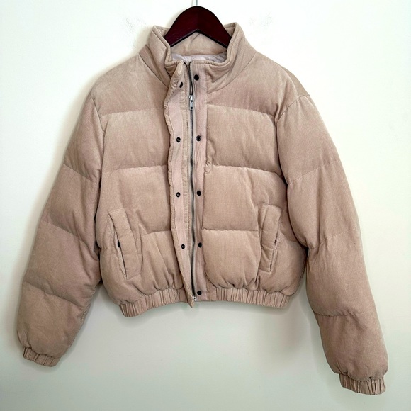 Women’s Cotton-On Corduroy Puffer Coat Size 12 - Picture 6 of 11